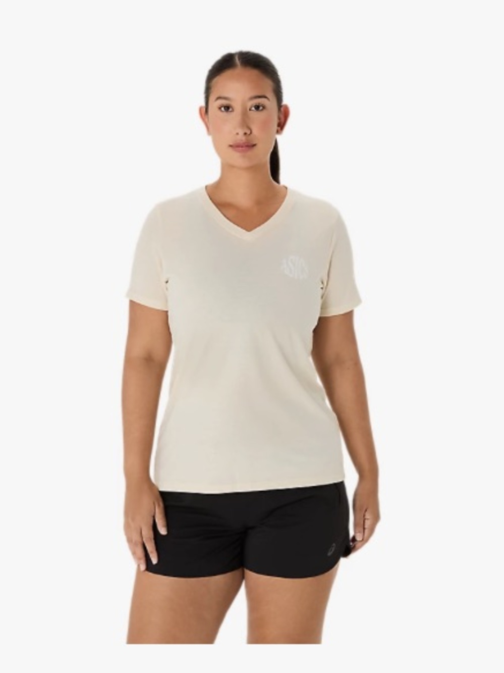 MWT WOMEN'S ASICS NATURE V-NECK SHORT SLEEVE TEE